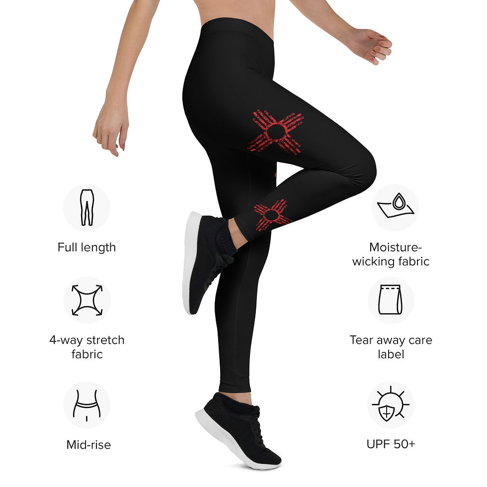 Thumbnail: ENHANCE FITNESS Red Distressed ZIA black Leggings
