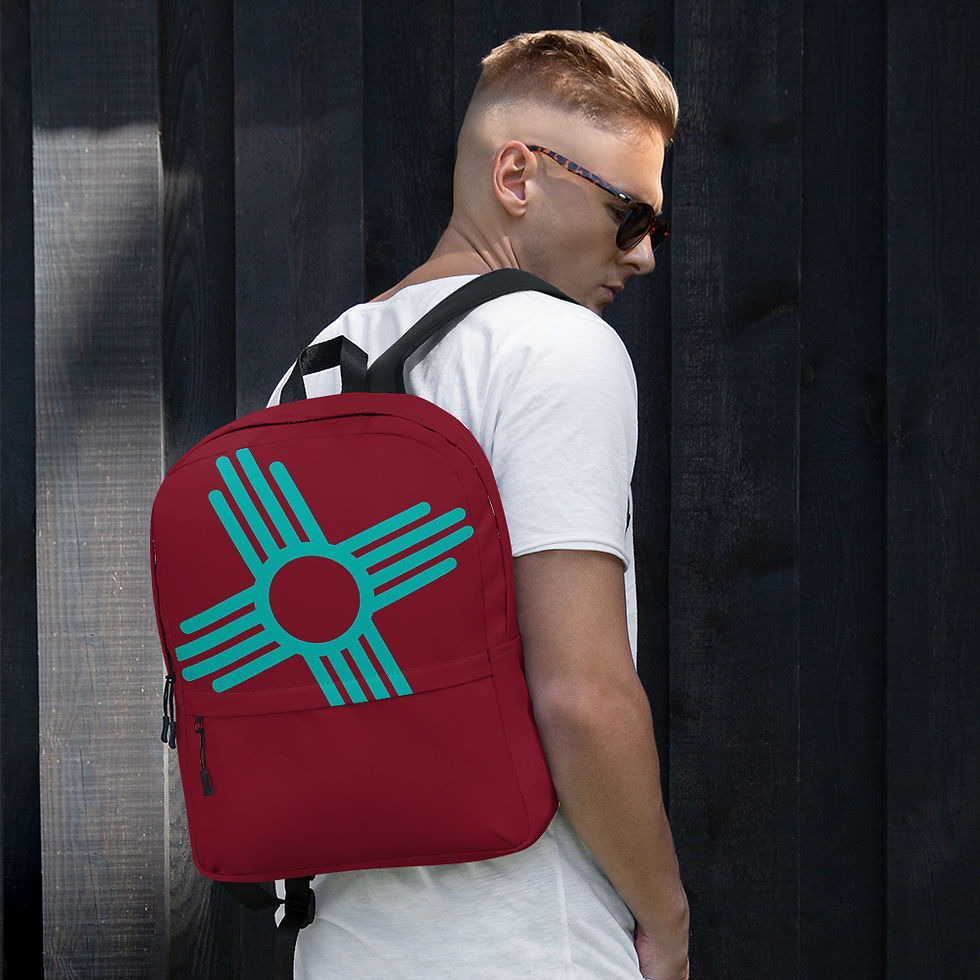 Thumbnail: Turquoise Zia Brown Backpack