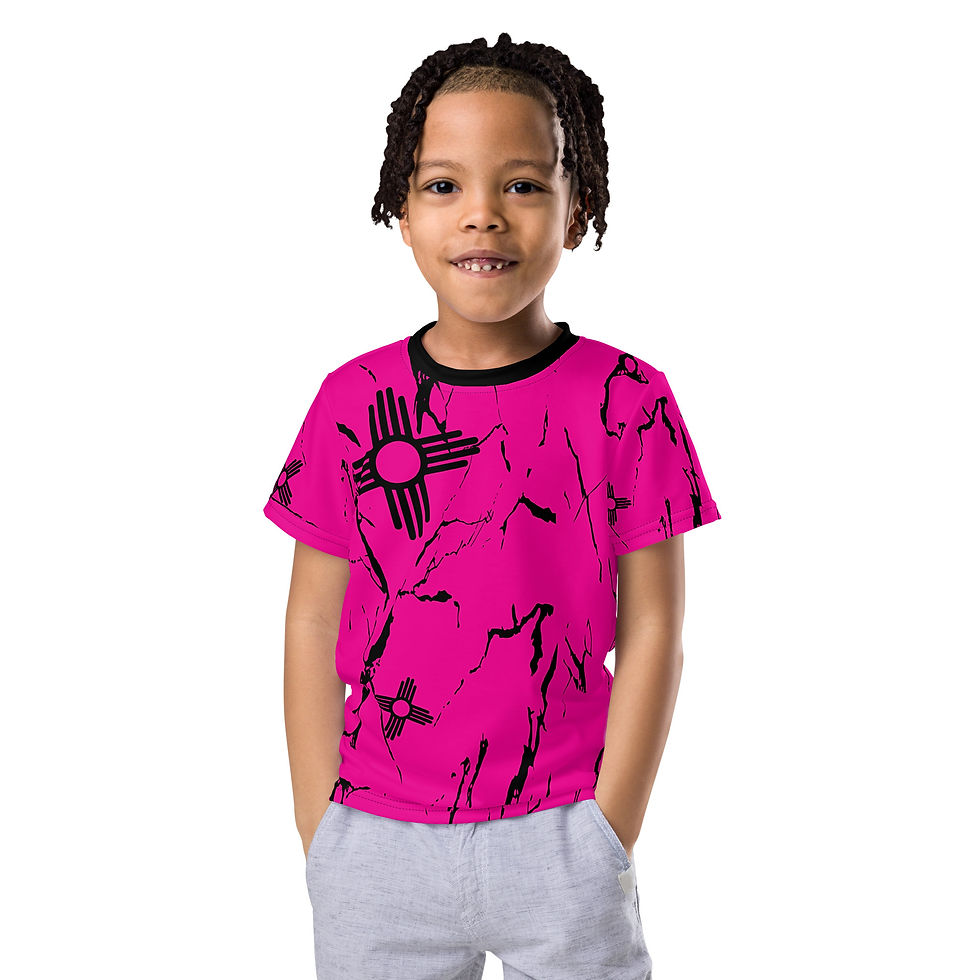 Thumbnail: Kids crew neck Hot Pink ZIA t-shirt