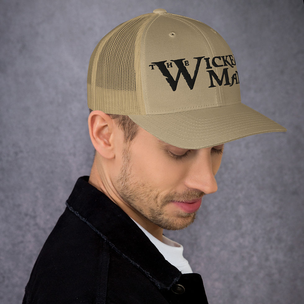 Thumbnail: The Wicked Man Text Logo Trucker Cap