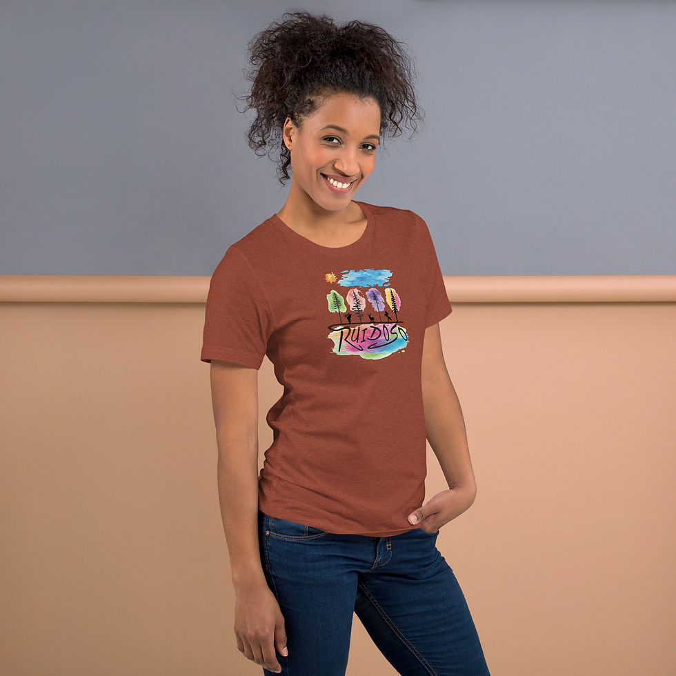 Thumbnail: Watercolors Ruidoso with Trees and Animals Unisex t-shirt