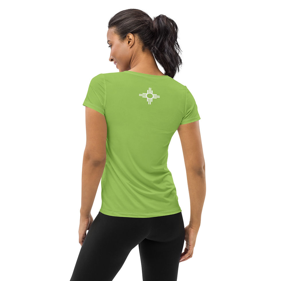 Thumbnail: Square Ends ZIA Symbol Four Corners Pattern Women's Athletic T-shirt