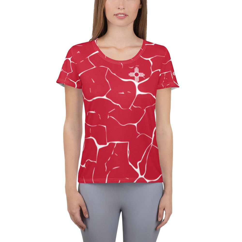 Red Dry Lake ZIA Women's Athletic T-shirt
