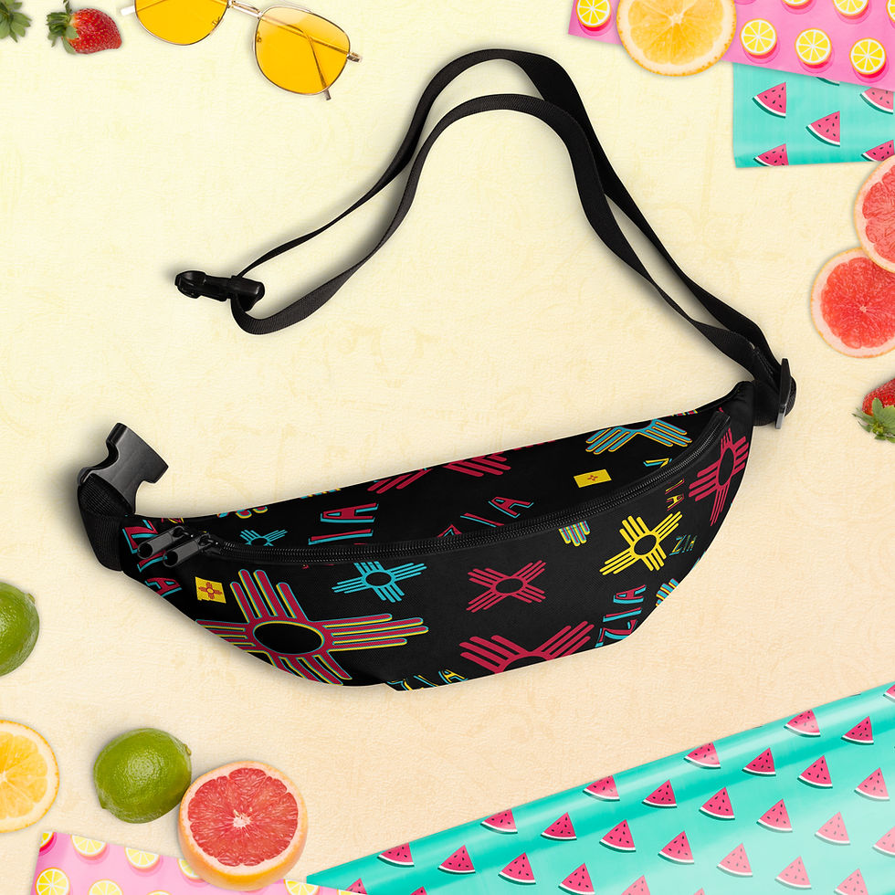 Thumbnail: Black ZIA Collage Fanny Pack