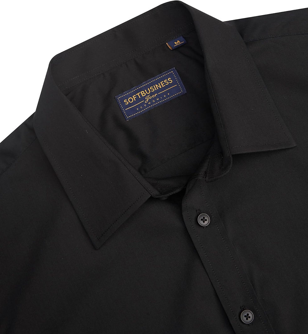 Thumbnail: Men's Short Sleeve Stretch Cotton Stain-resistant Button-Down Dress Shirt