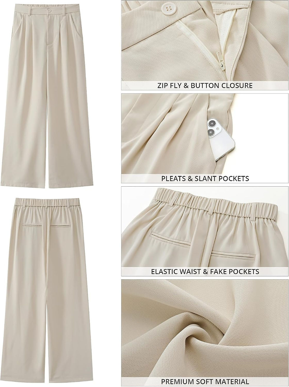 Thumbnail: GRAPENT Wide Leg Pants for Women Work Business Casual High Waisted Dressy Pants