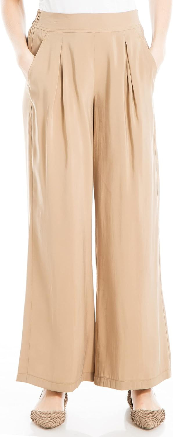 Thumbnail: Max Studio Women's Wide Leg Pleated Front Trouser