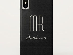 Big Deals! Personalized Initials MR Black HIS iPhone XS Case
