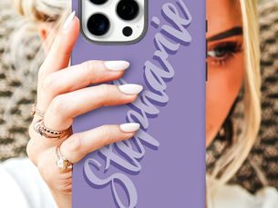 Best Deals! Modern Dusty Purple Minimal Script Name iPhone 16 Pro Max Case