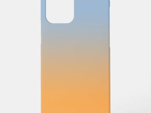 Top 10! Minimal Light Blue to Orange Gradient iPhone 12 Case