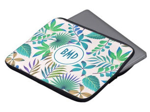 Big Deals! Tropical leaves pattern laptop sleeve