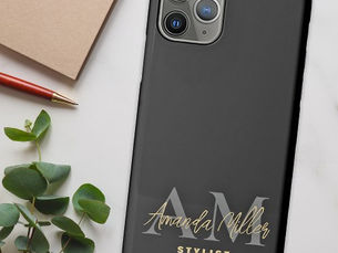 Top 10! Personalized With Name Black Gold Modern Monogram iPhone 11 Pro Case