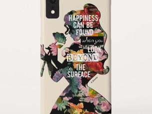 Top 5! Princess | Belle Floral Silhouette iPhone XR Case