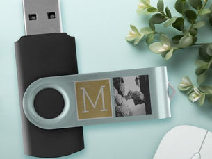 Best Price! Create Your Own Wedding Photo Collage Monogram USB Flash Drive