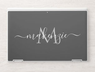 Review Personalized Name Monogram Typography Custom HP Laptop Skin