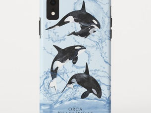 Top 10! Incredible Black and White Watercolor Orcas iPhone XR Case
