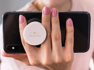 Hot Deals! Monogram Blush Pink | Elegant Gold Minimalist PopSocket