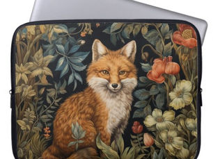 Top 10! Forest Fox William Morris Cottagecore Floral Laptop Sleeve