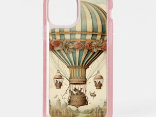 Best Price! Vintage Floral Blue Stripe  Hot Air Balloon Speck iPhone 11 Pro Case