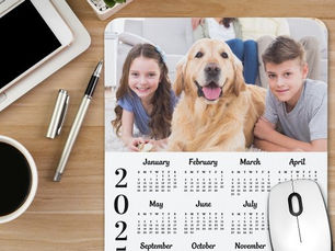 Big Deals! Modern 2025 Calendar Custom 12 Month Simple Photo Mouse Pad