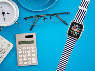 Hot Deals! Modern White Navy Blue Stripes Pattern Monogrammed Apple Watch Band