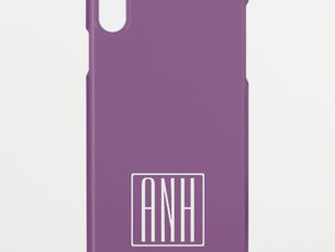 Review Initials Monogram | Deep Purple iPhone XS Max Case