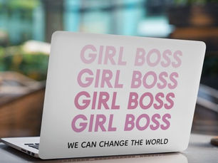 Top 10! Modern Pink Girl Boss Best Girly Gift HP Laptop Skin