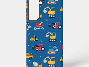 Review Cute Contruction Movers Pattern Samsung Galaxy S21 Case