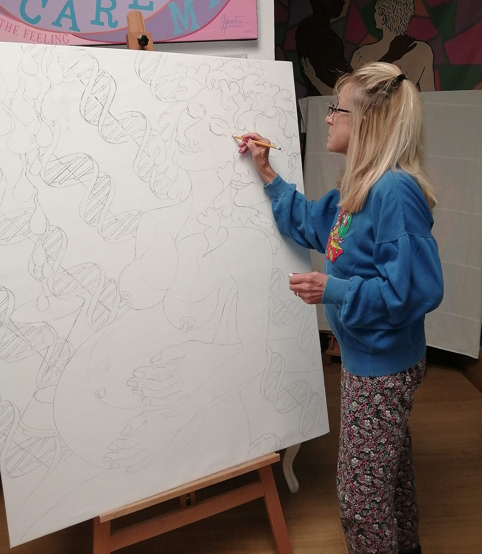 adérita desenhar gravidez casal