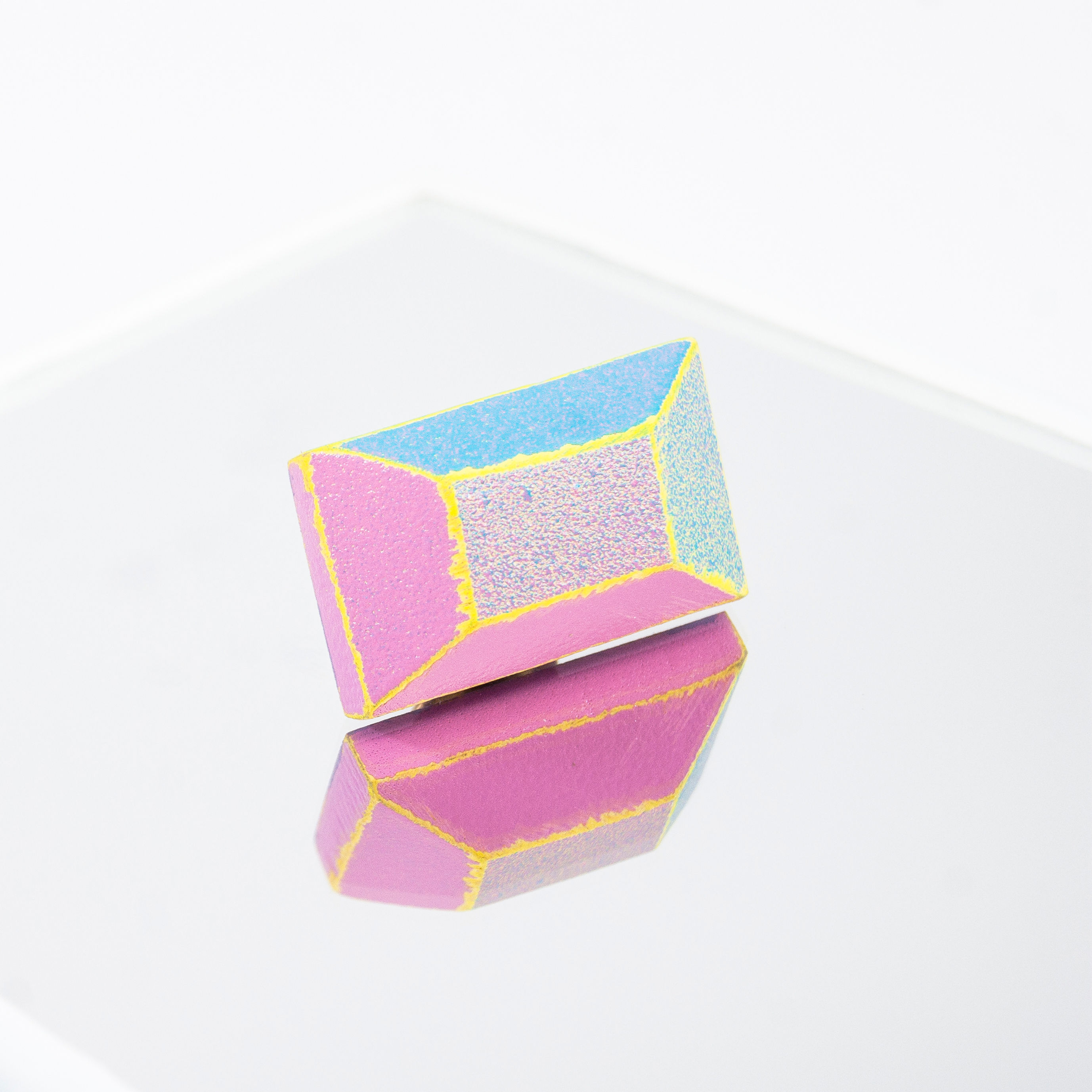 Front view from Pastel colours with Yellow contrasting edges pin