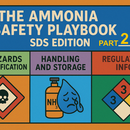 2 | The Ammonia Safety Playbook: SDS Edition | Sections 3 & 4 | What’s in Anhydrous Ammonia, Exactly? What if Someone Has Been Exposed?  | Blog No. 82