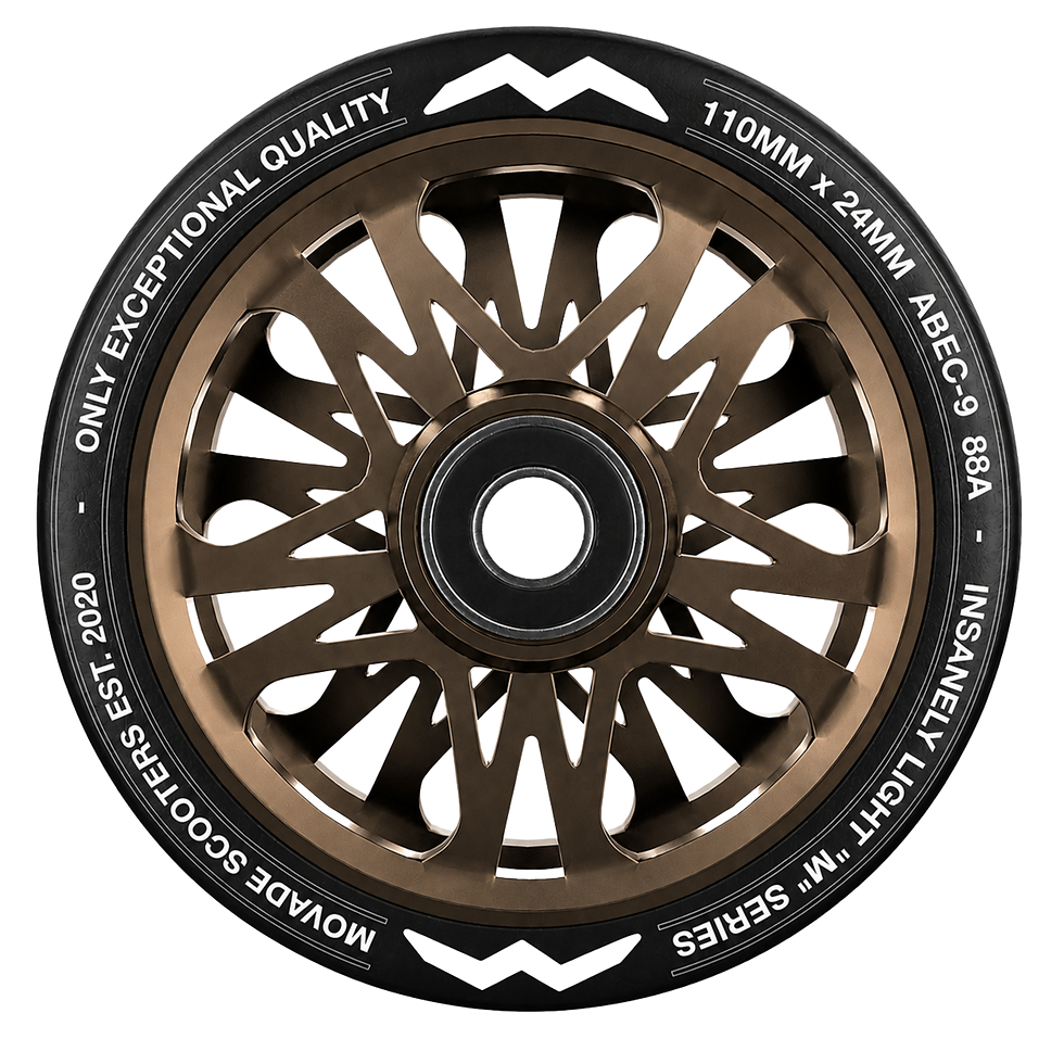 1 Stunt-Scooter Wheel von MOVADE in Dark Chrome (Felgendesign: M)