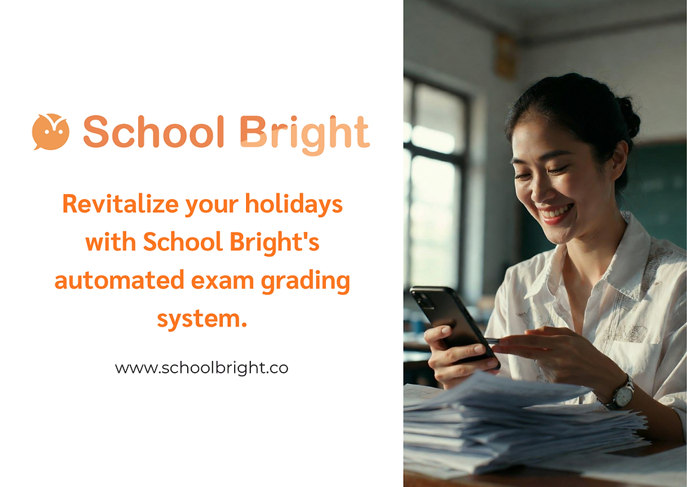 End the cycle of Thai teachers "staying up until 2 AM to grade grades" on weekends with a mobile exam scanning function.