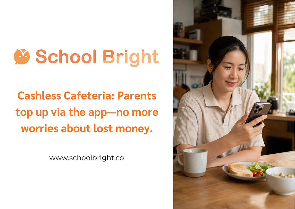 Cashless School Canteen: Parents Top Up via App, No More Lost Money