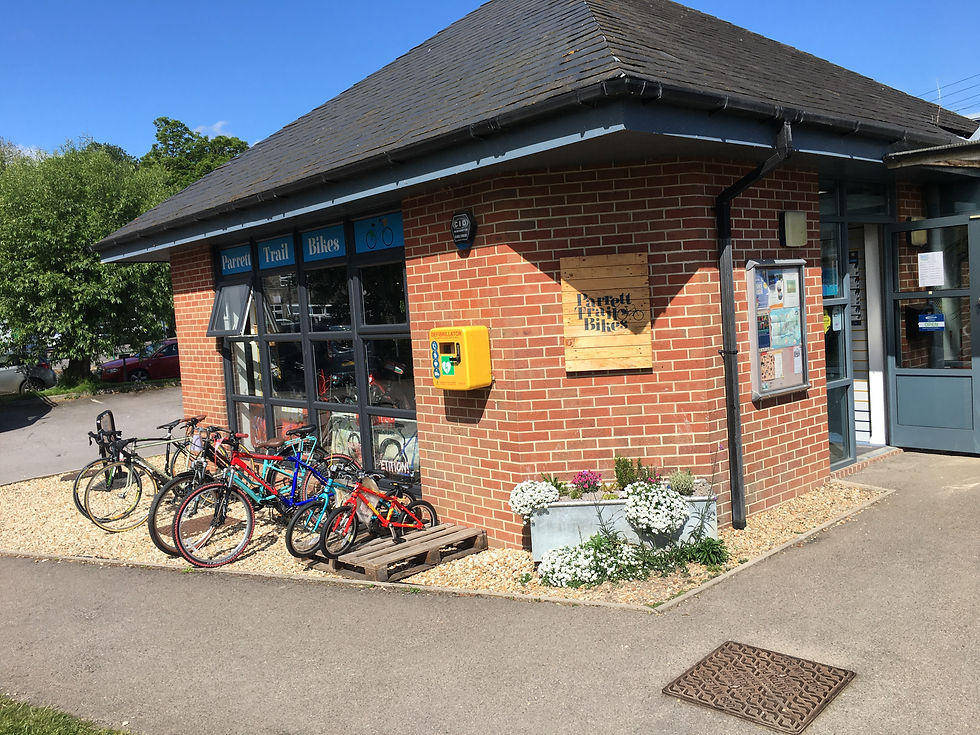Cycling in Somerset - the outside of Tony's shop
