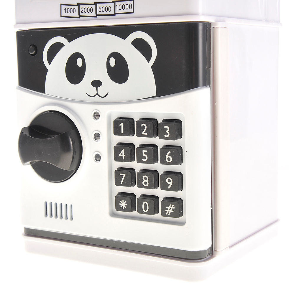 Thumbnail: Cartoon Panda Electronic Password Protected Piggy Coin Bank