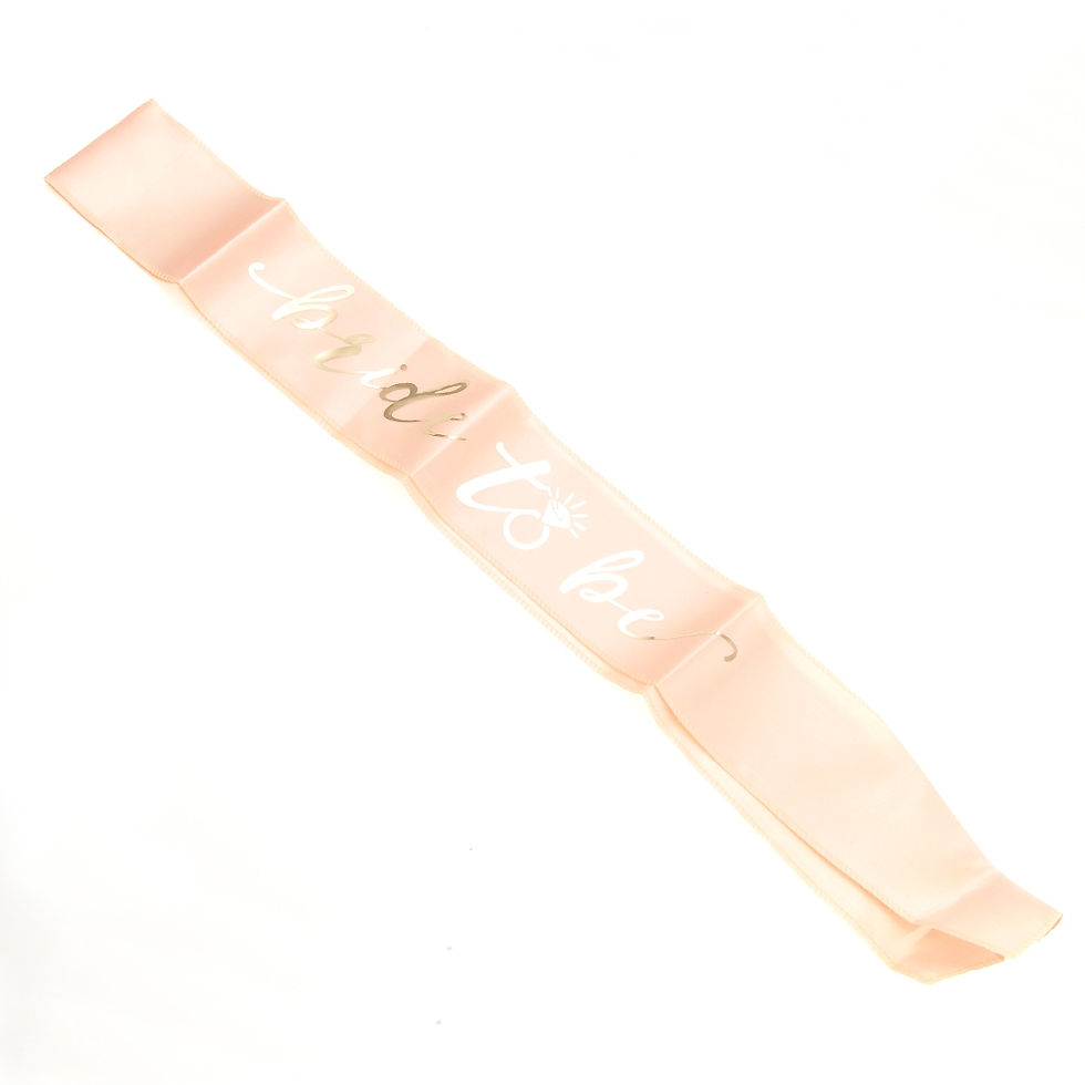Thumbnail: Pink and Gold Bachelorette Party Bride to Be Sash