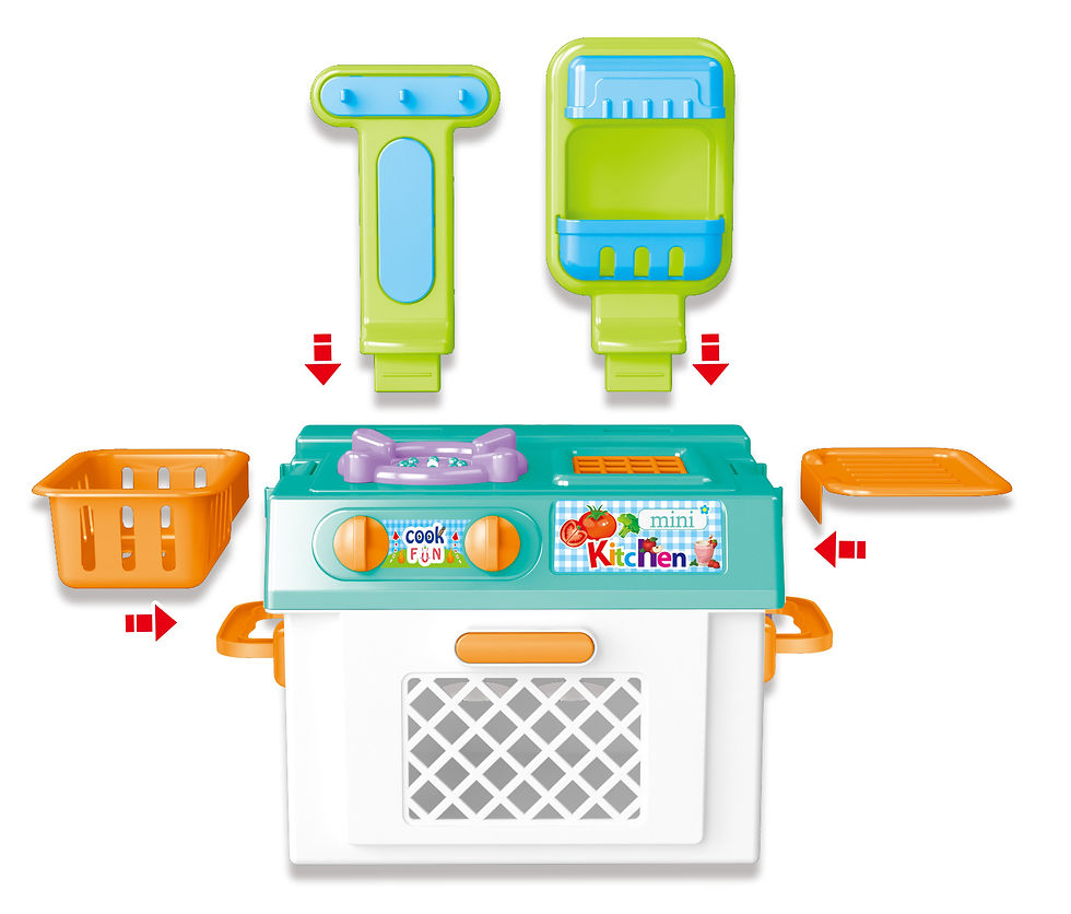 Thumbnail: Mini Kitchen Playset With Sound And Color Changing Lights For Realistic Cooking