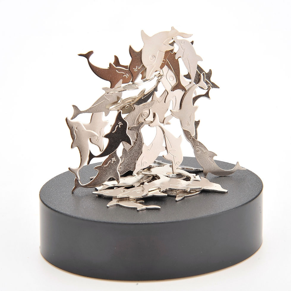 Thumbnail: Magnetic Desktop Sculpture (Dolphins)
