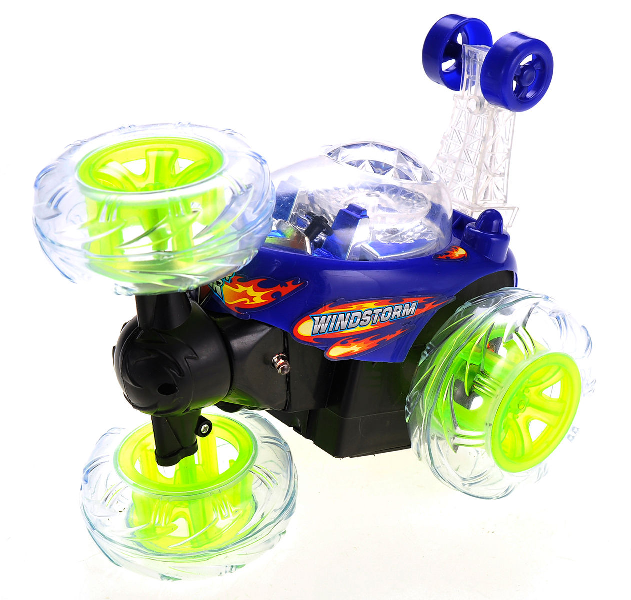 RC Stunt Twister Car w/ Light & Music (Blue)