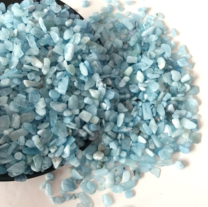 Thumbnail: Aquamarine Tumbled Chips Stone (1 Pound)