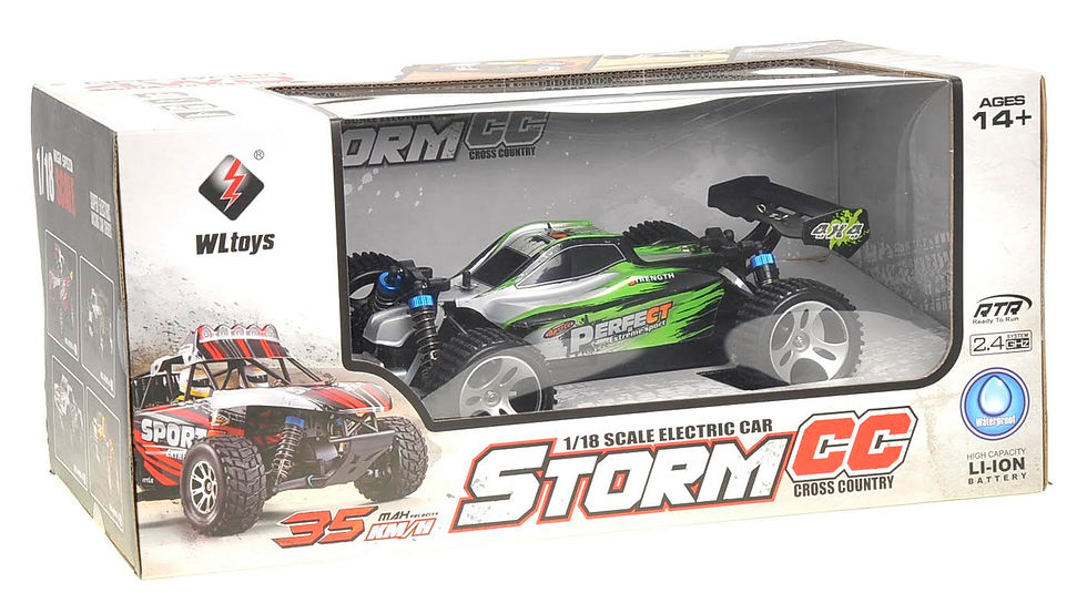 Thumbnail: 1:18 RC 2.4Gh 4WD Remote Control Off-Road Buggy (Green)
