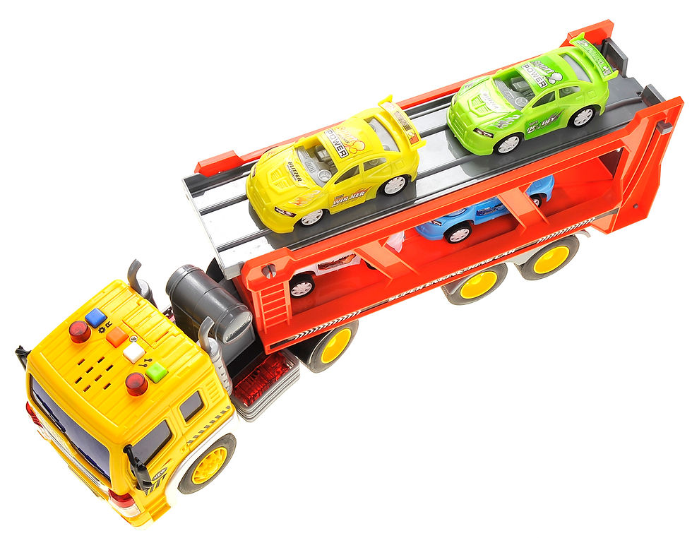 Thumbnail: 1:16 2-in-1 Friction Powered Transporter Truck With Lights And Sounds