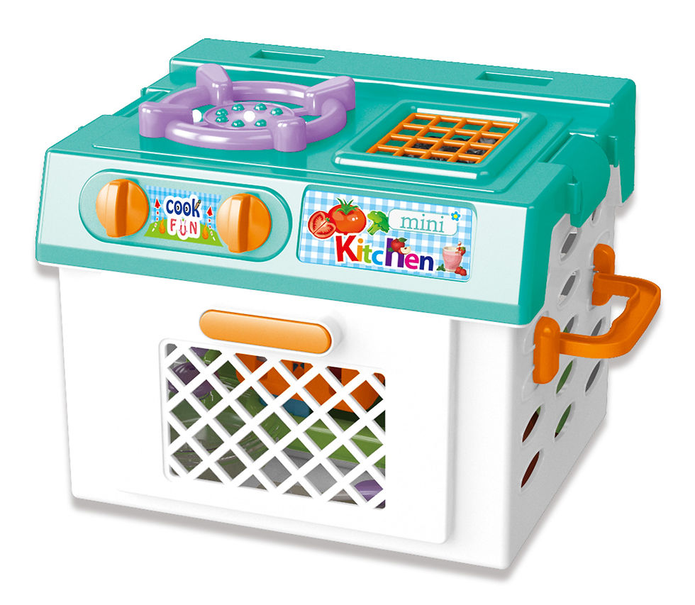 Thumbnail: Mini Kitchen Playset With Sound And Color Changing Lights For Realistic Cooking