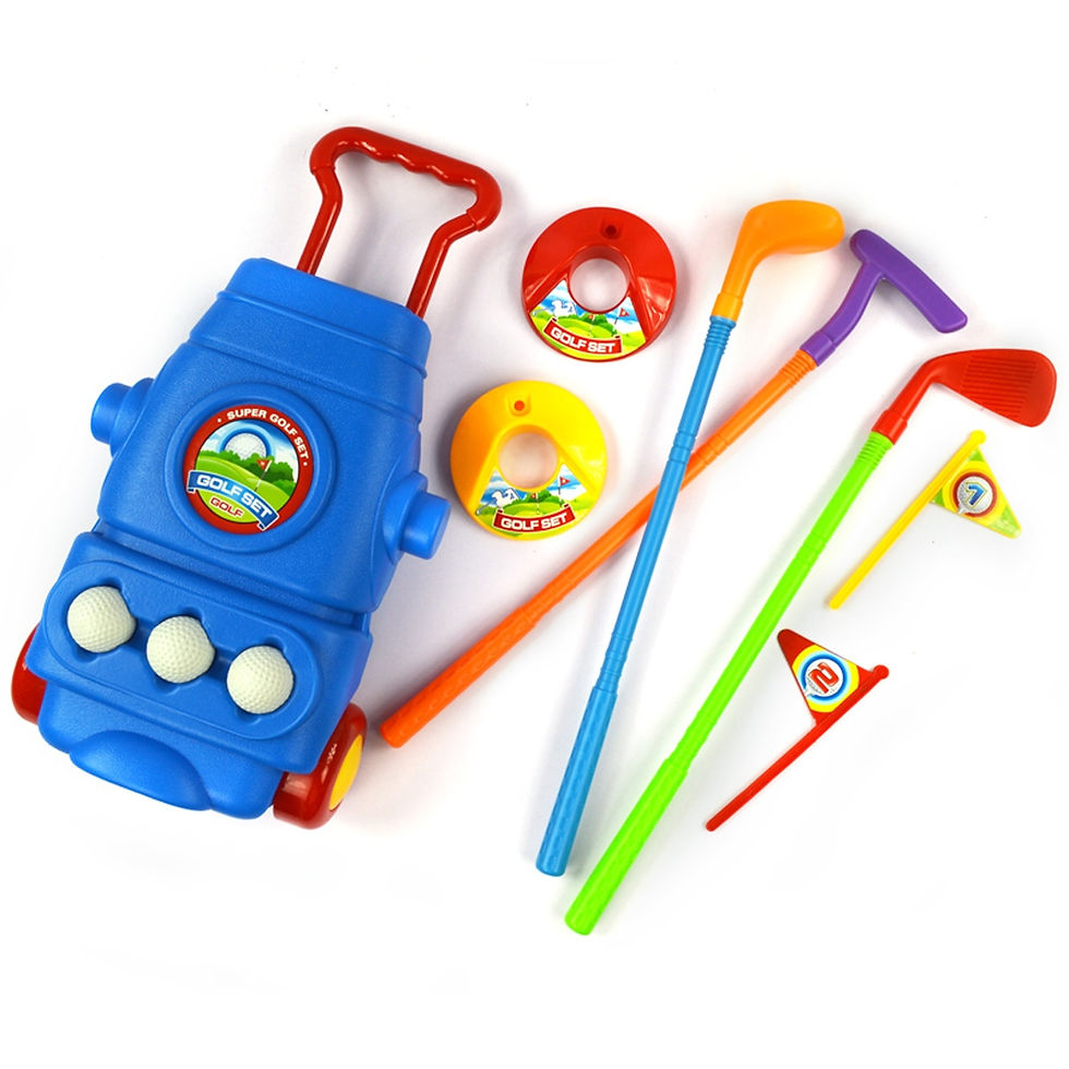 Thumbnail: Deluxe Golf Set For Kids Comes With 3 Golf Clubs, 3 Balls, And 2 Practice Holes