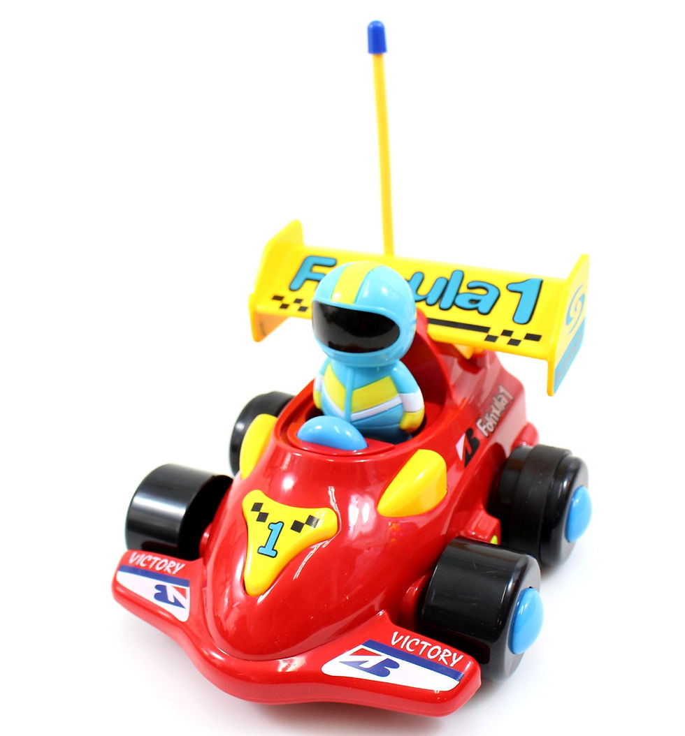 Thumbnail: 4" Cartoon RC Formula Race Car Remote Control Toy For Toddlers (Red)
