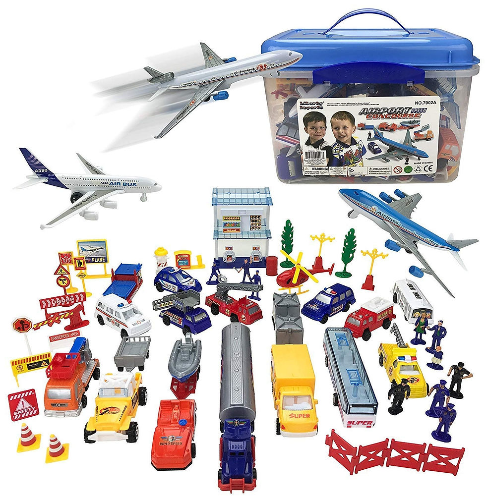 Thumbnail: Kids Airport Playset 57-Piece