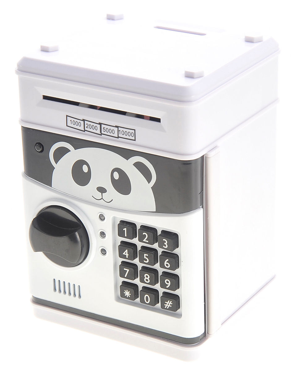 Thumbnail: Cartoon Panda Electronic Password Protected Piggy Coin Bank