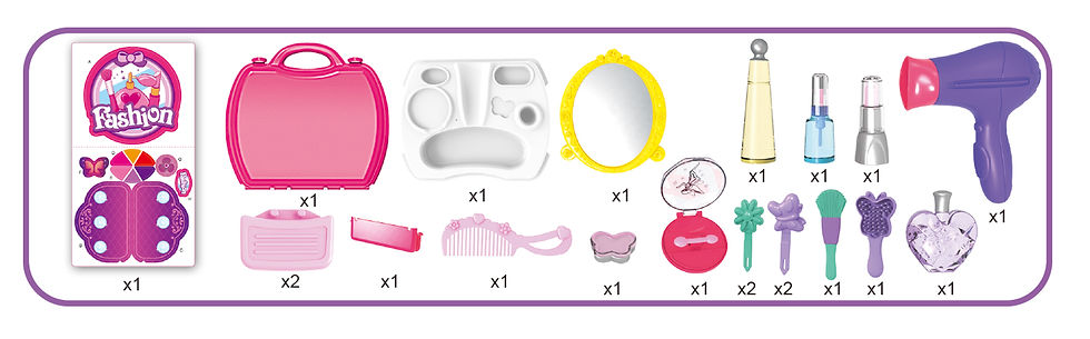 Thumbnail: Cosmetic Toy Beauty Playset 21pcs