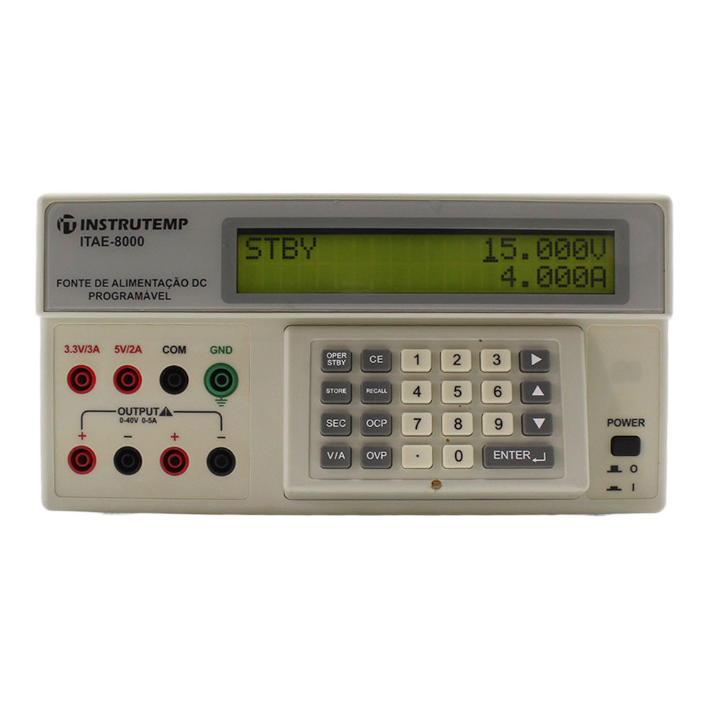 Fonte de Alimentação Programável 40VCC/5ACC C/ Memória - INSTRUTEMP - ITAE8000